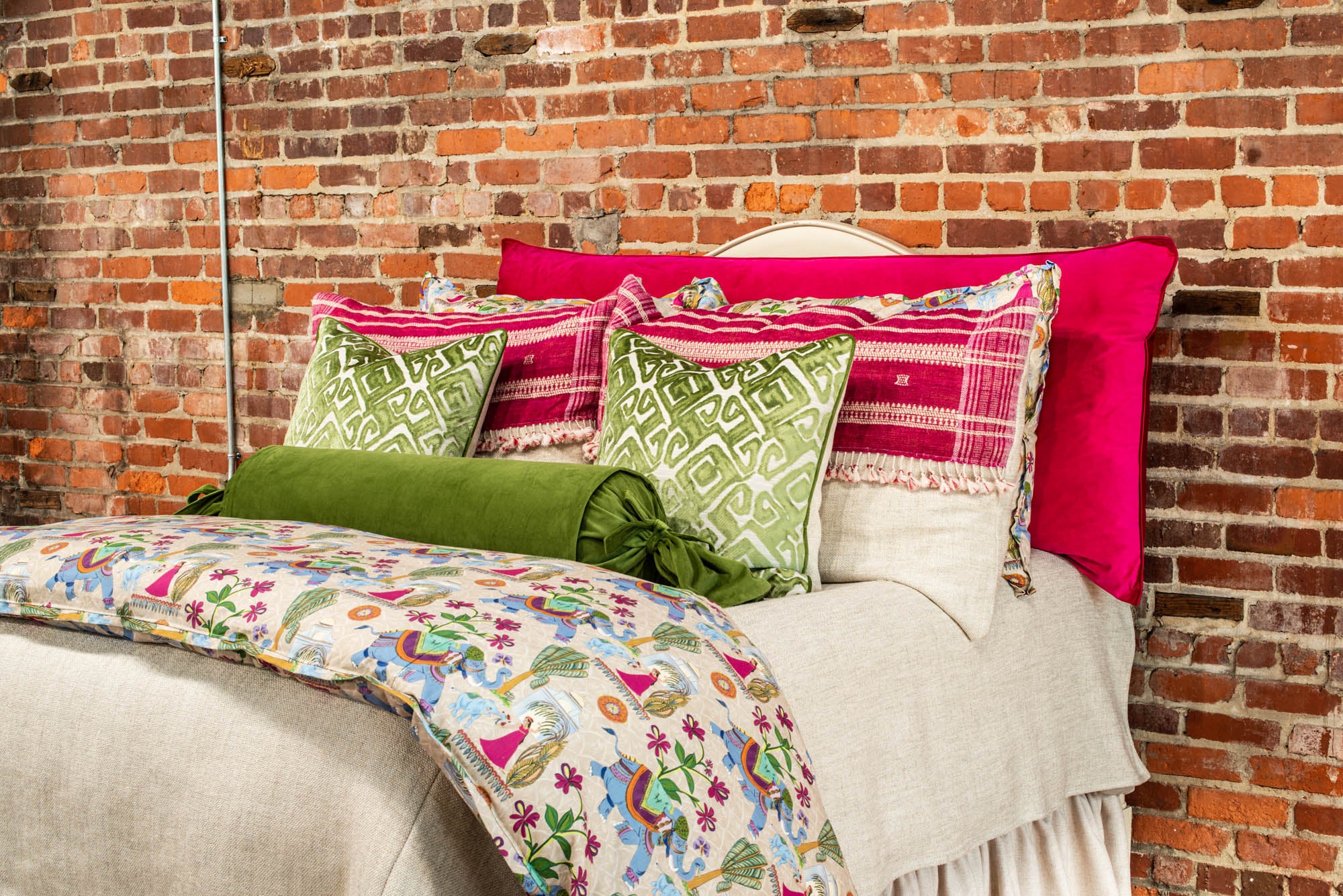 Pink and Green Elephant Collection