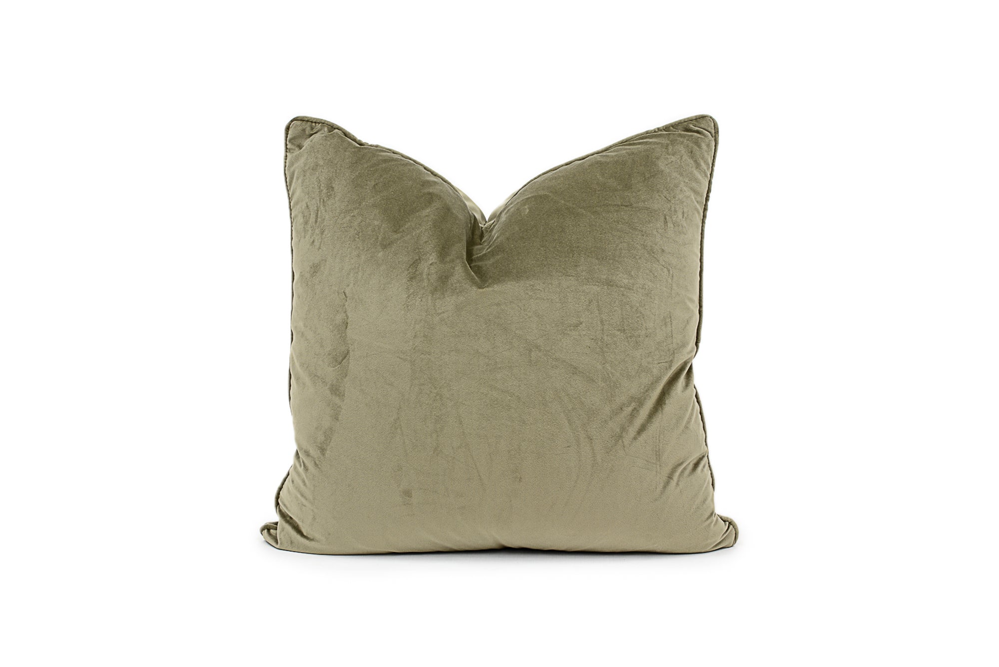 Taupe Velvet Throw Pillow