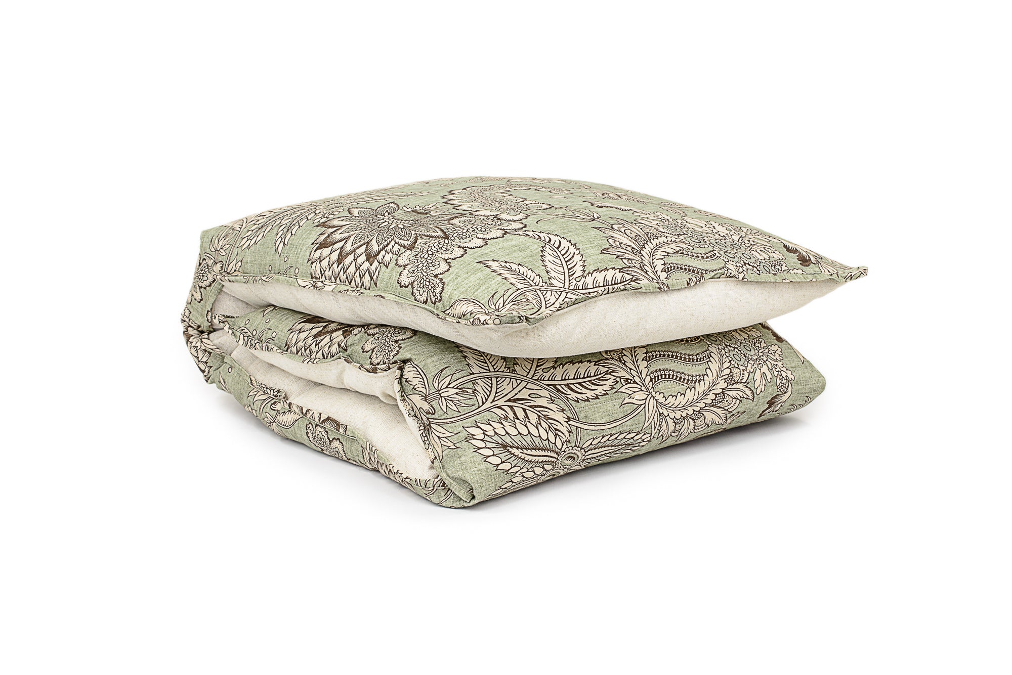 Brown Green Floral Petite Duvet