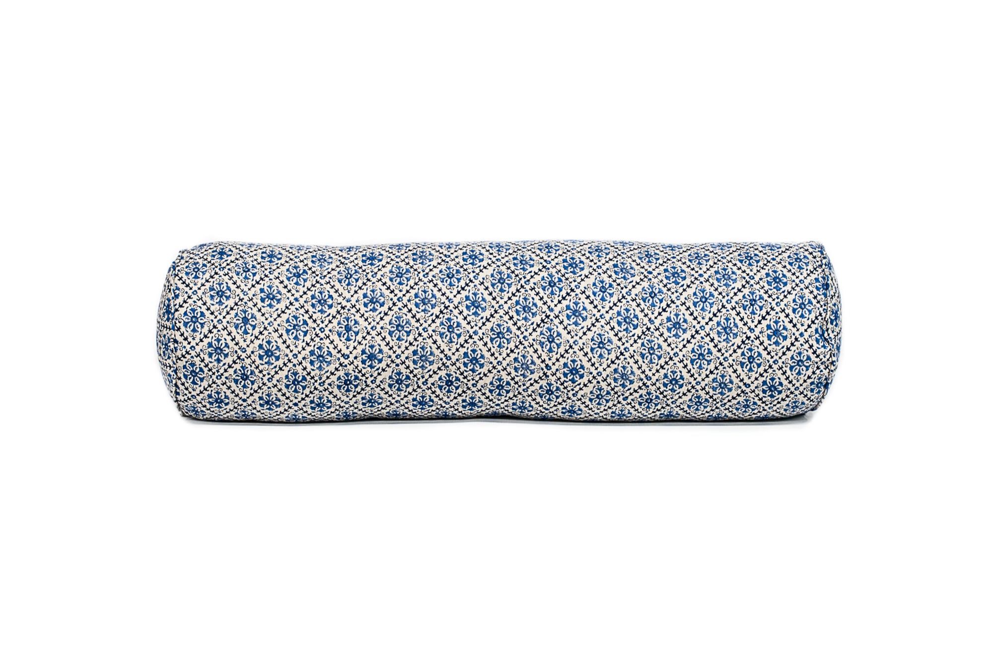 Blue Medallion Print Bolster