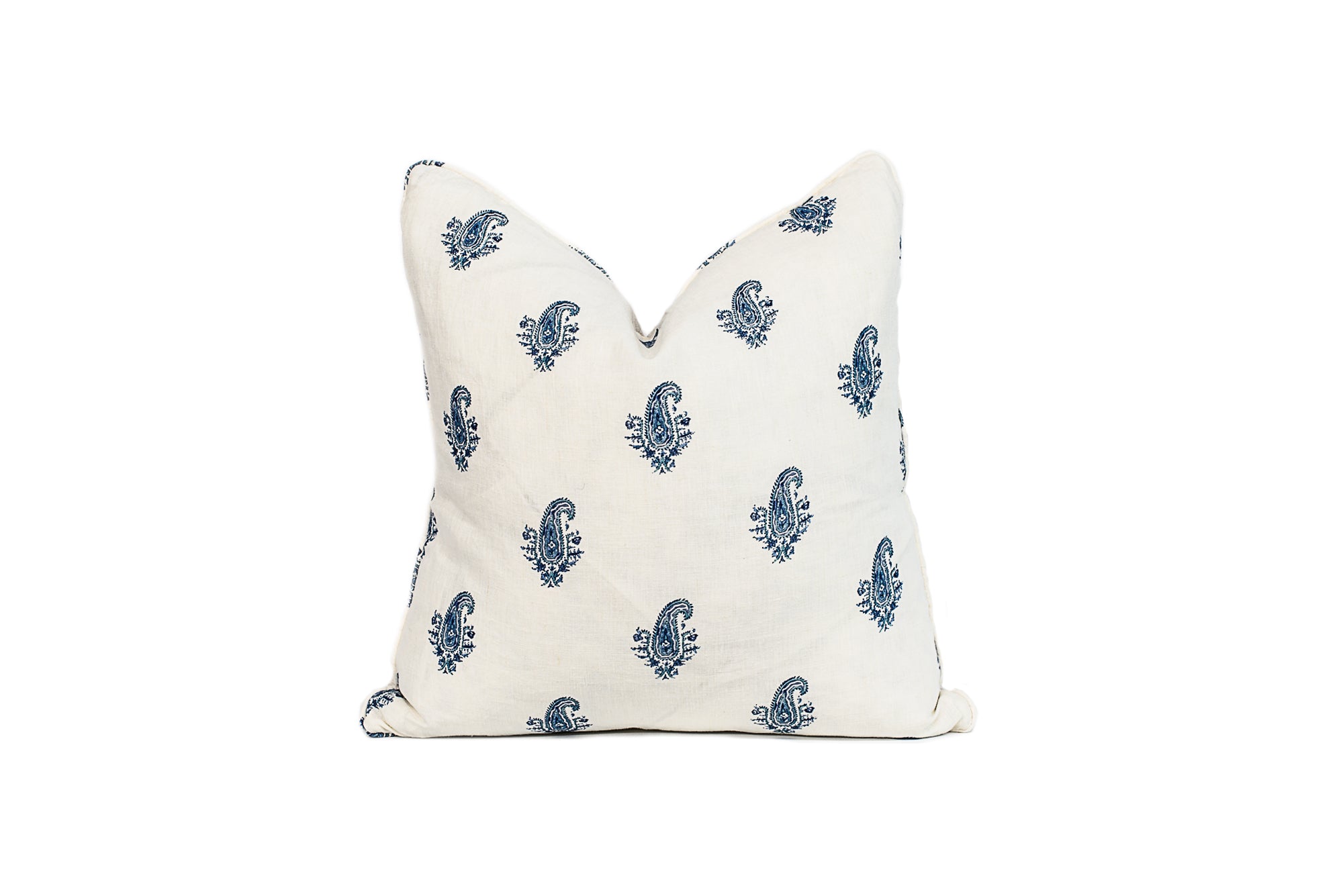 Linen Navy Paisley
