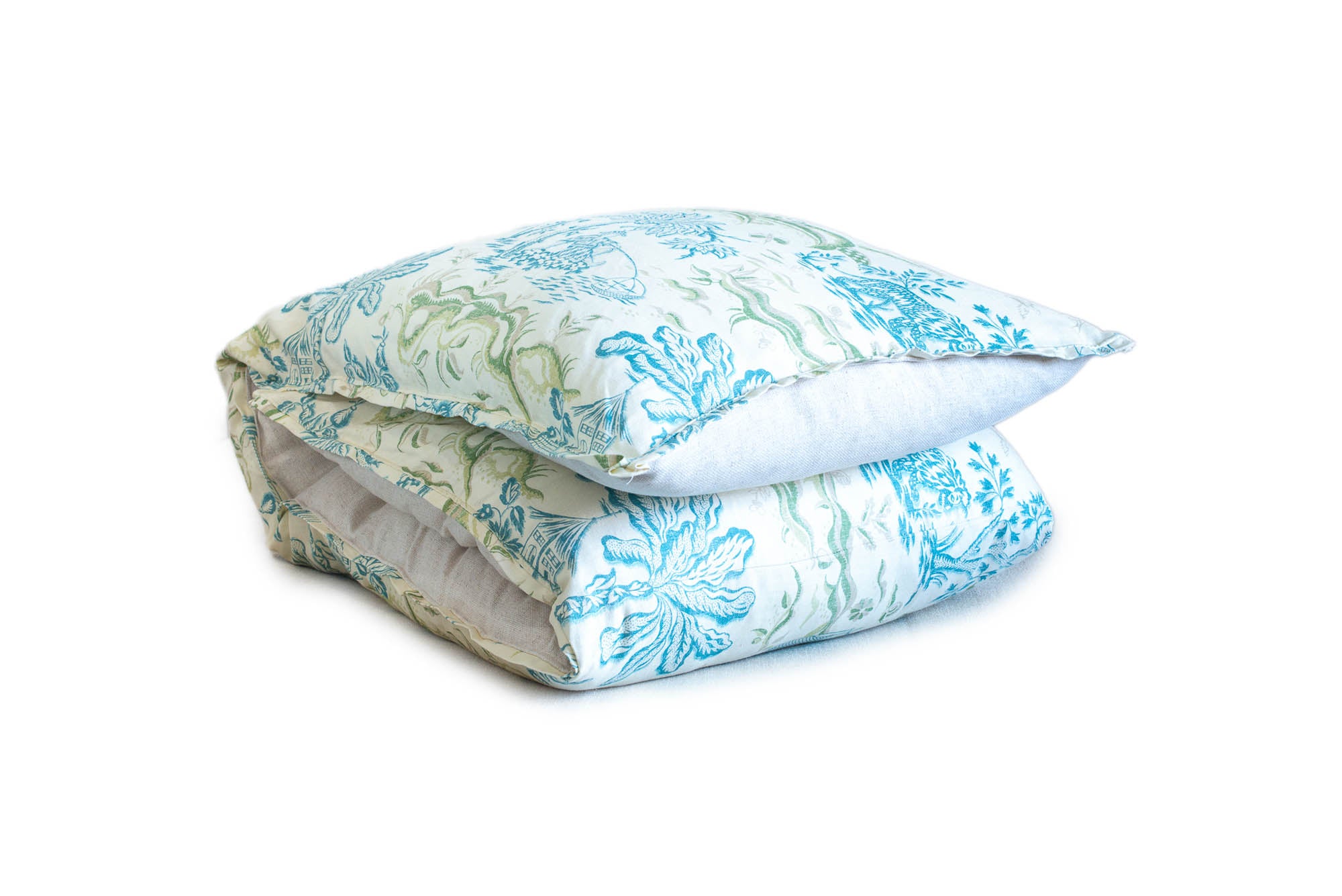 Petite Duvet in Blue and Green Palms