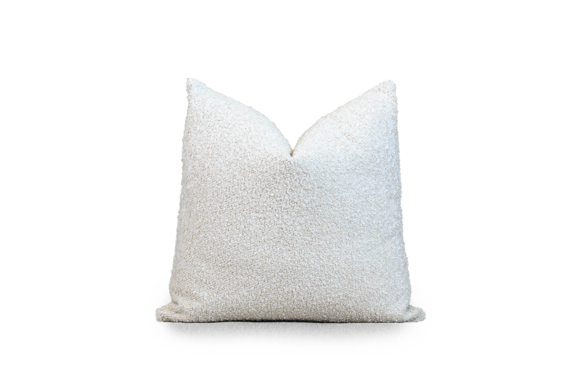 Oatmeal Boucle Throw Pillow