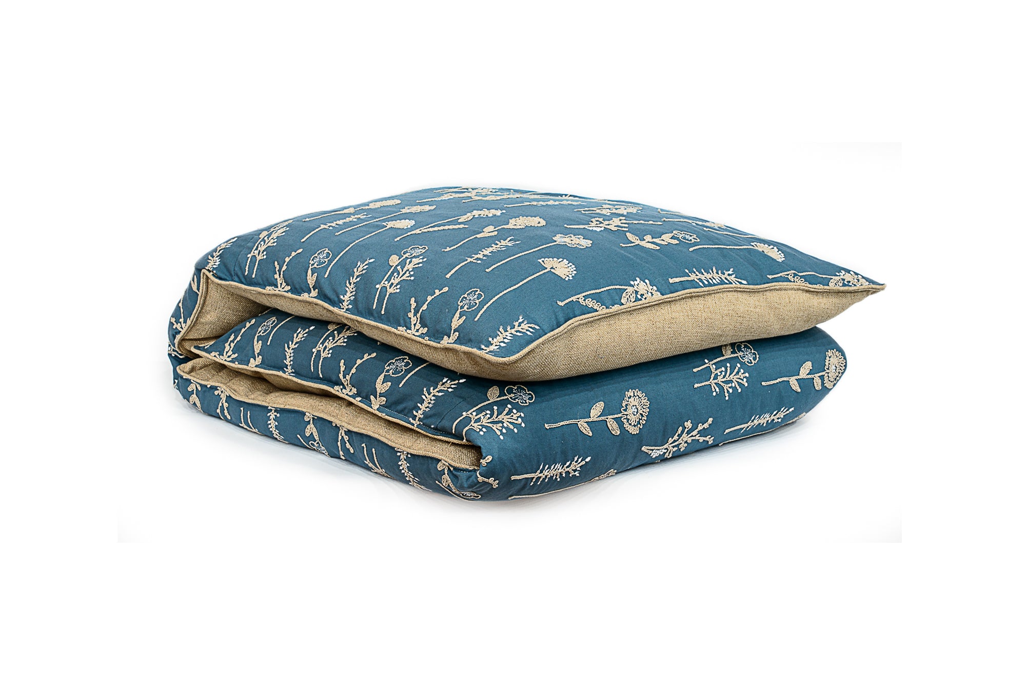 Denim Embroidered Petite Duvet