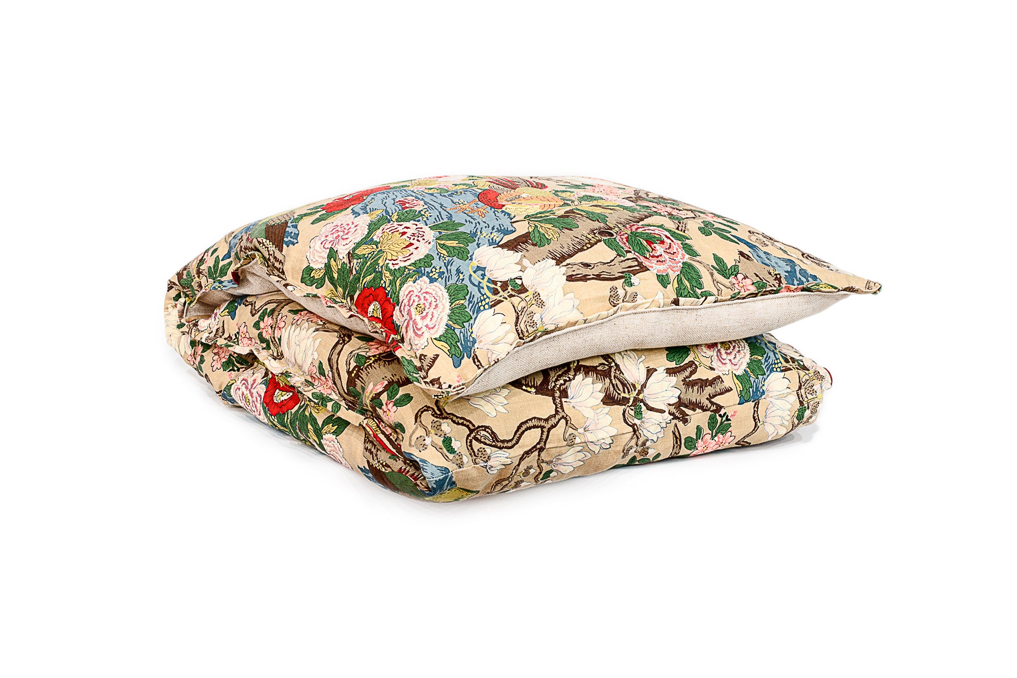 English Pink and Green Floral Petite Duvet