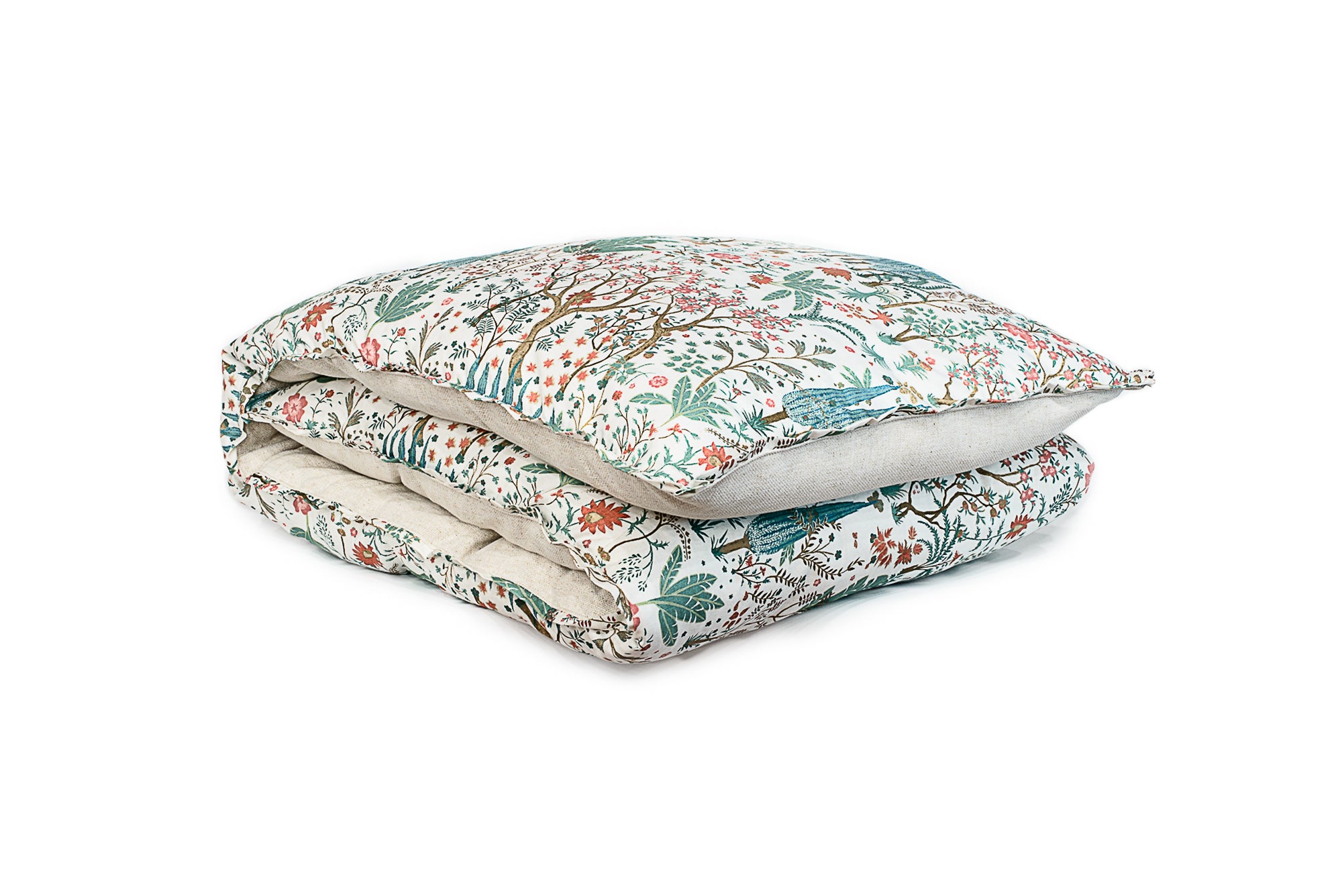 Forest in Pink and Aqua Petite Duvet