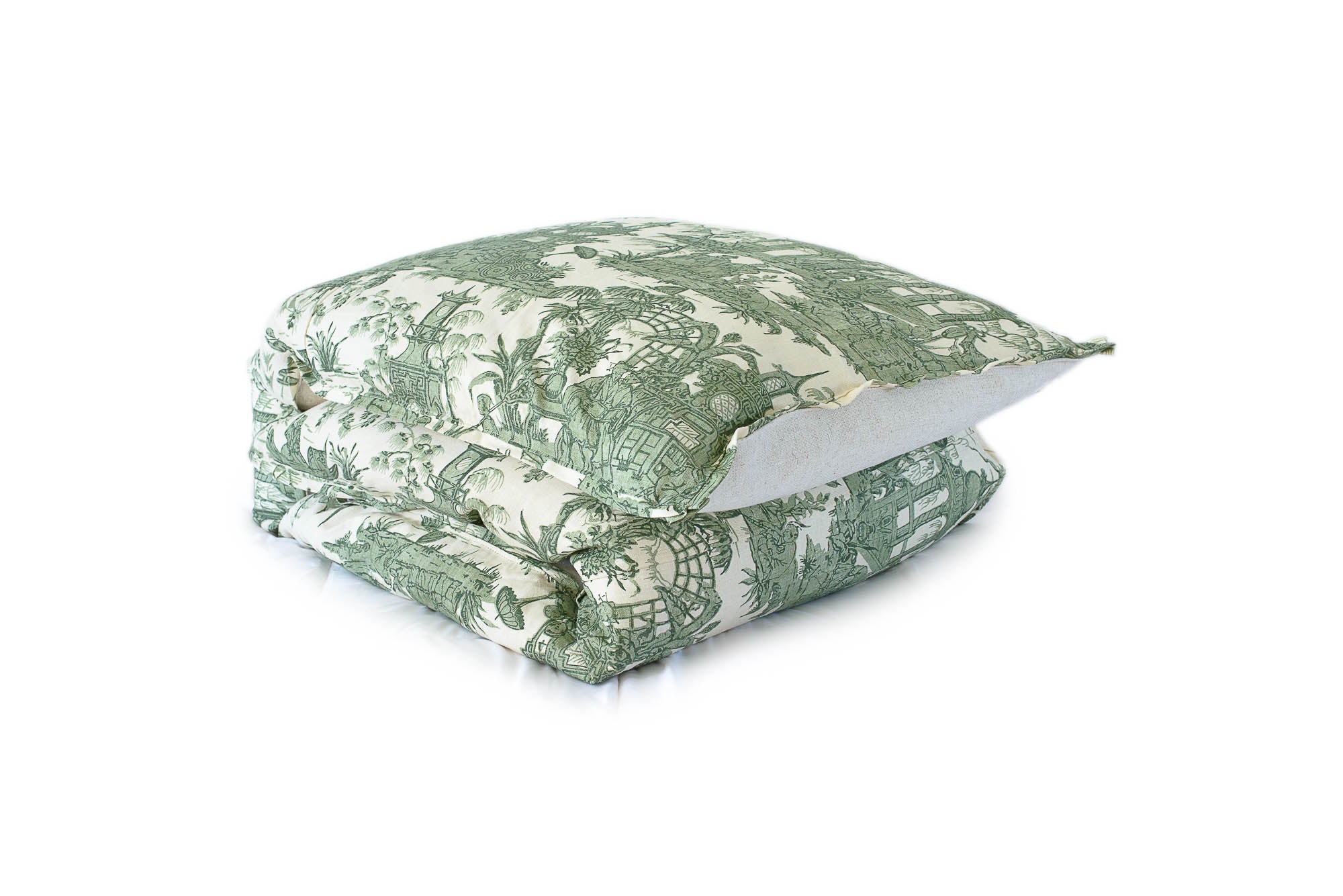Petite Duvet in Green Chinoiserie