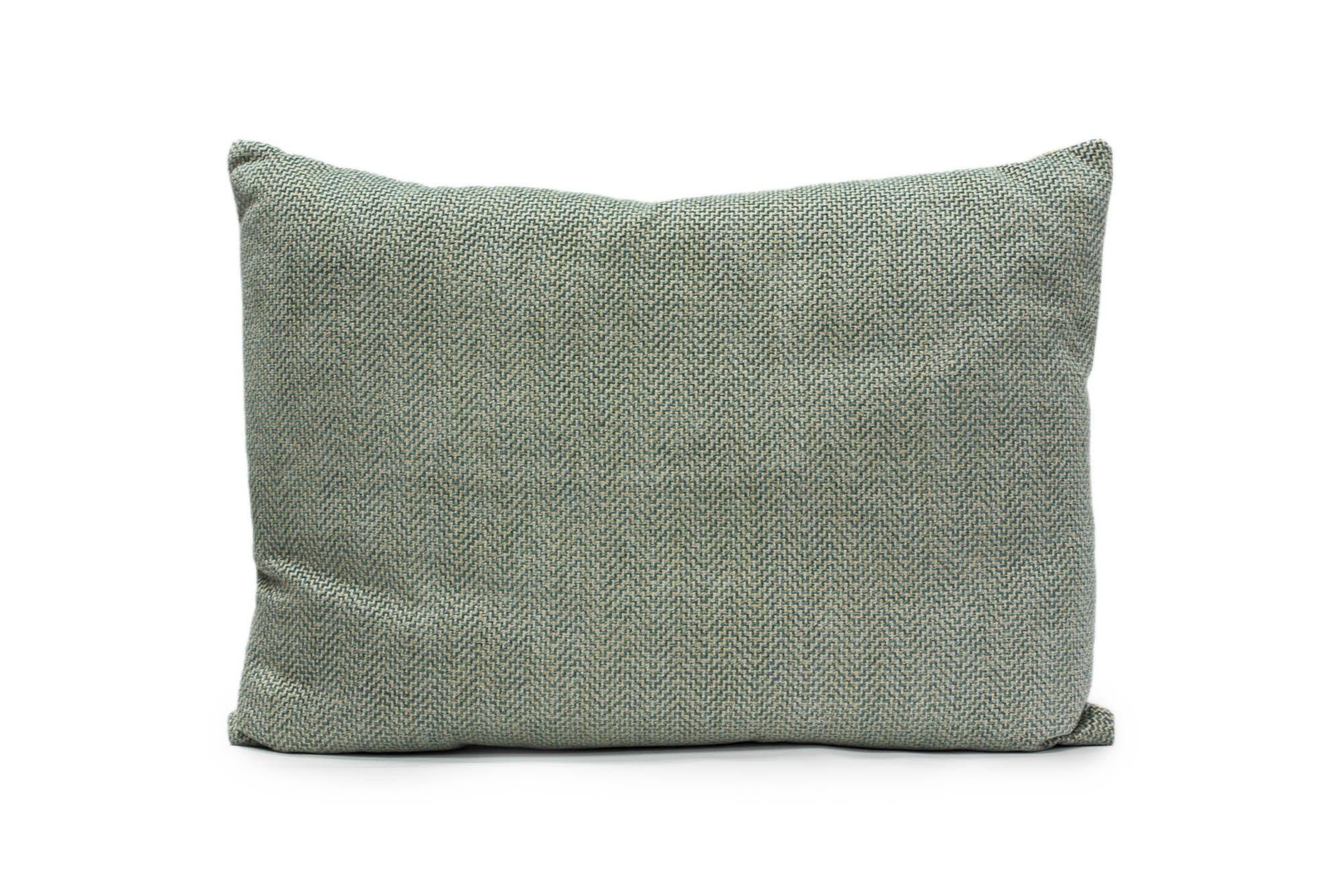 Chevron Pattern in Aqua Green King Euro