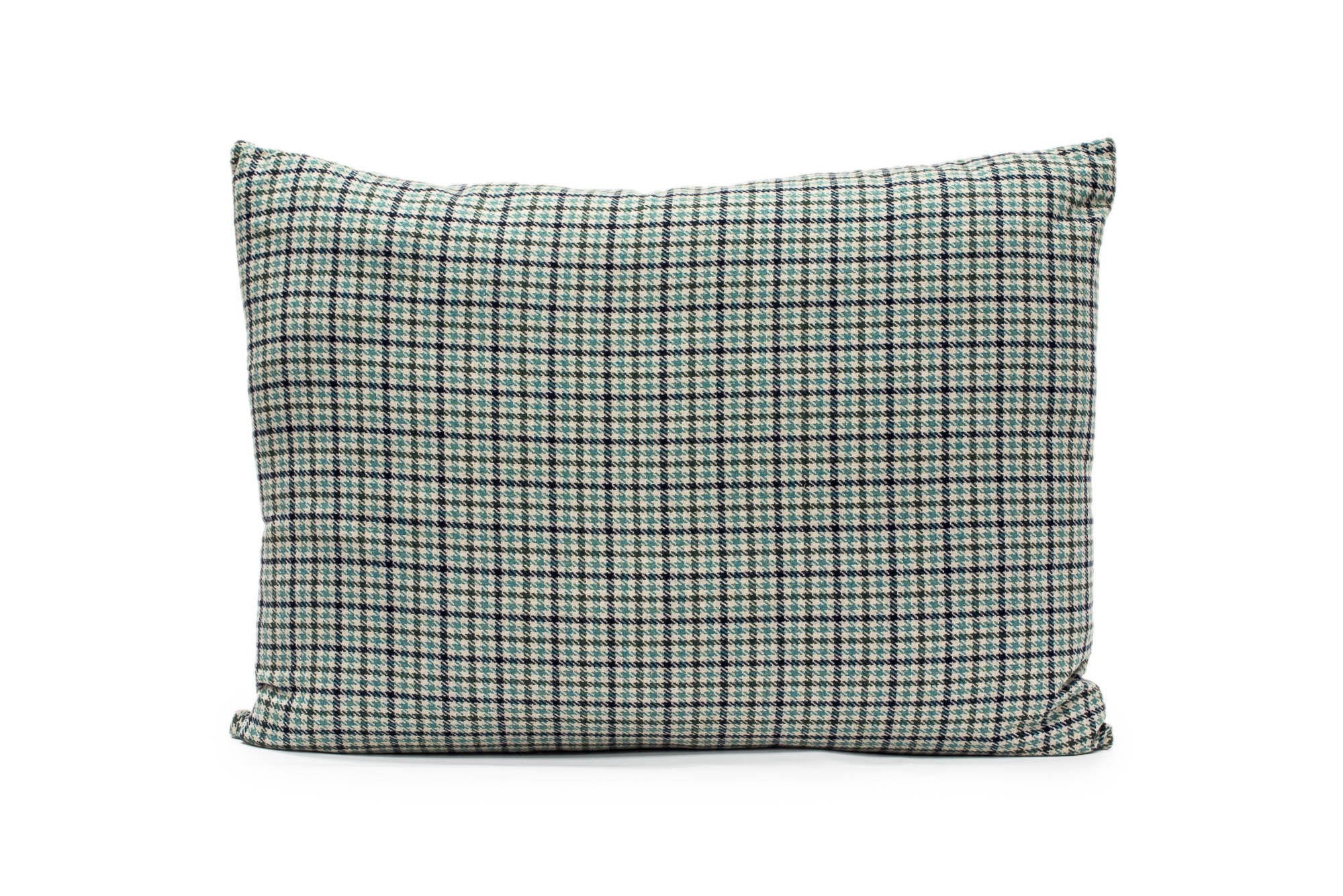 Aqua & Navy Plaid King Euro