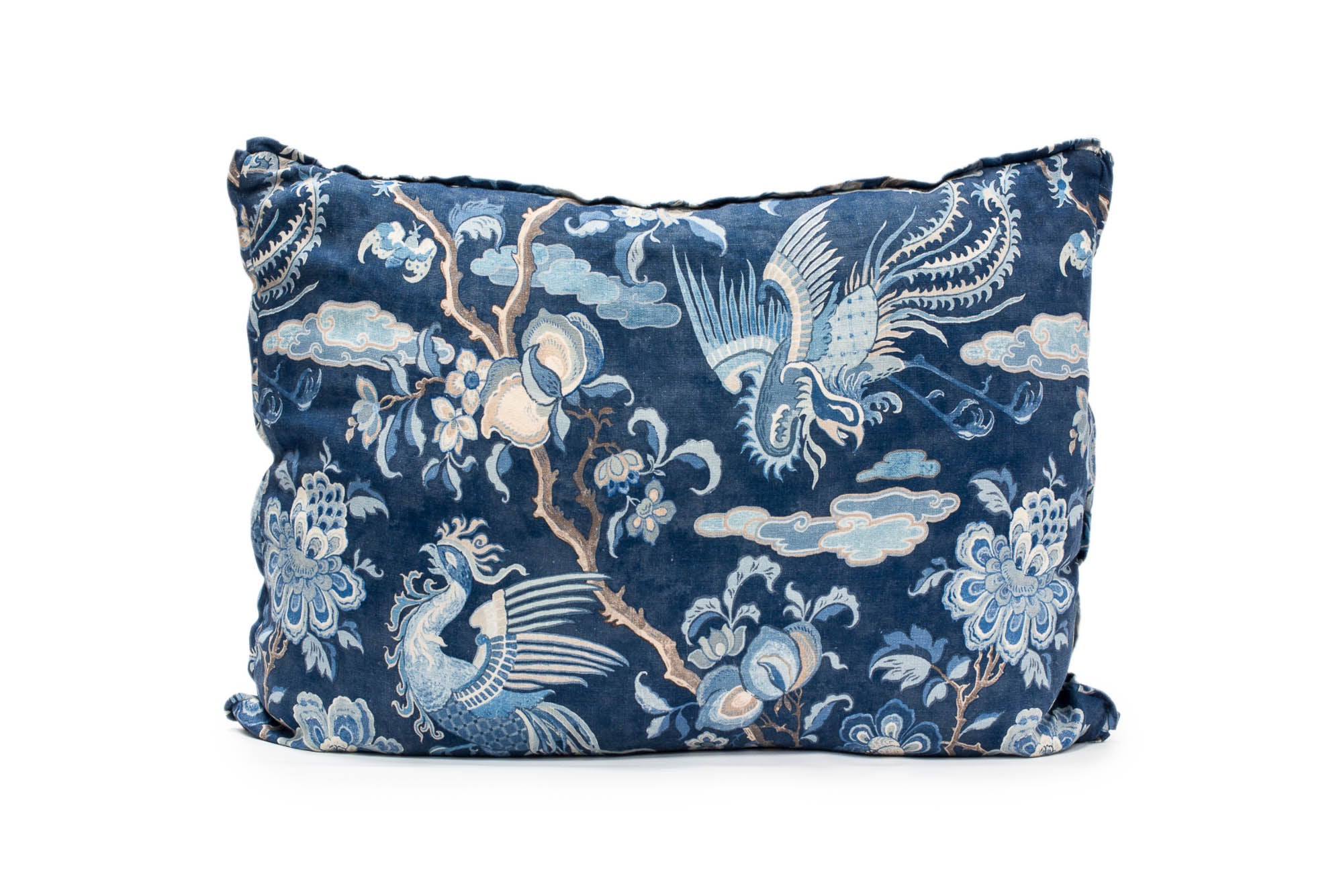 Navy Floral King Euro