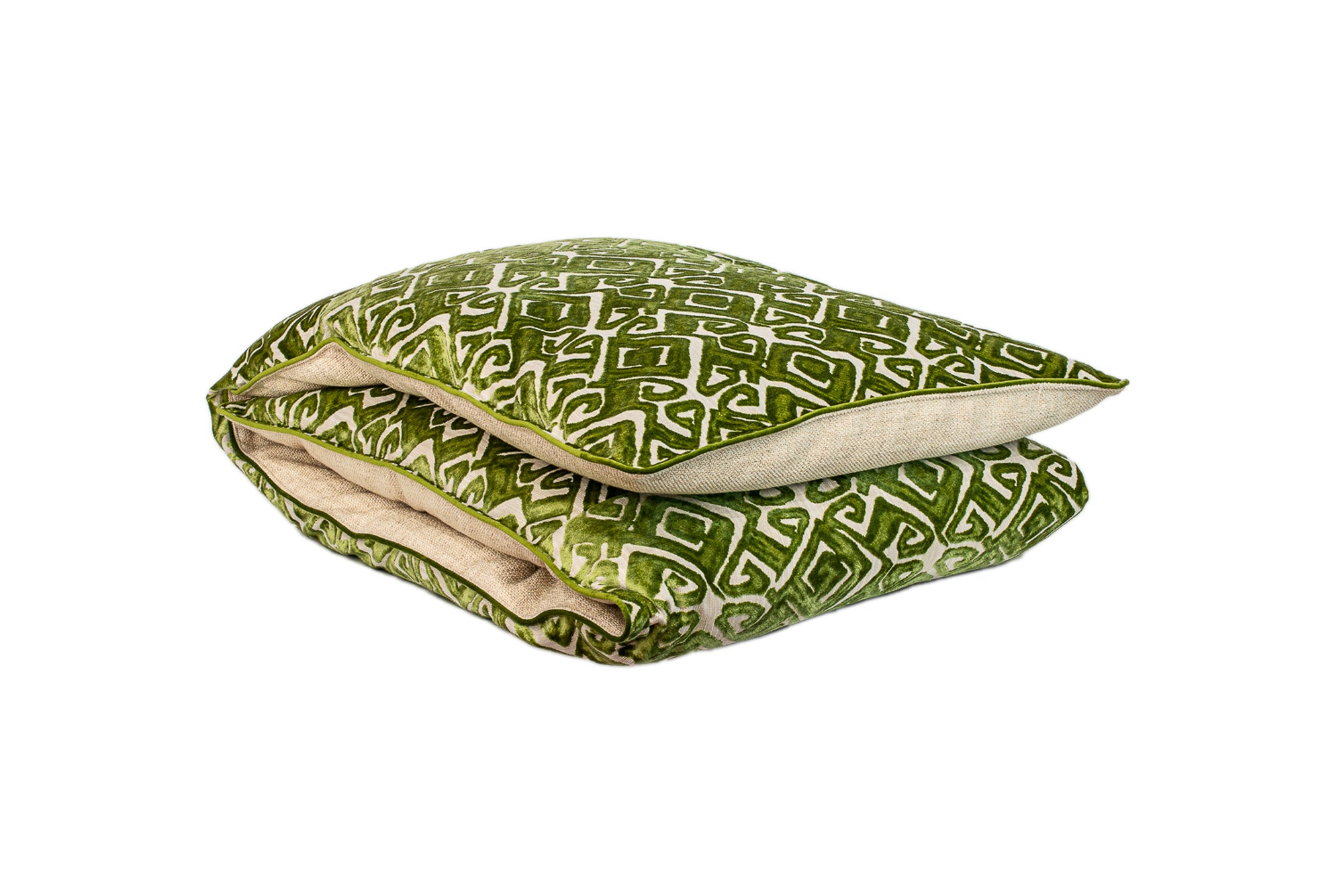 Green Cut Velvet Petite Duvet