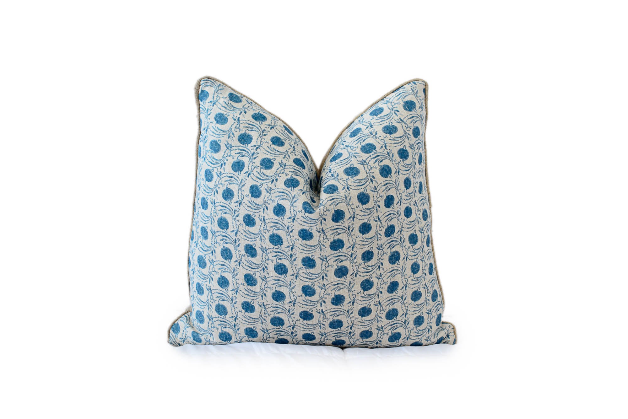 Indigo Seed Pod Throw Pillow