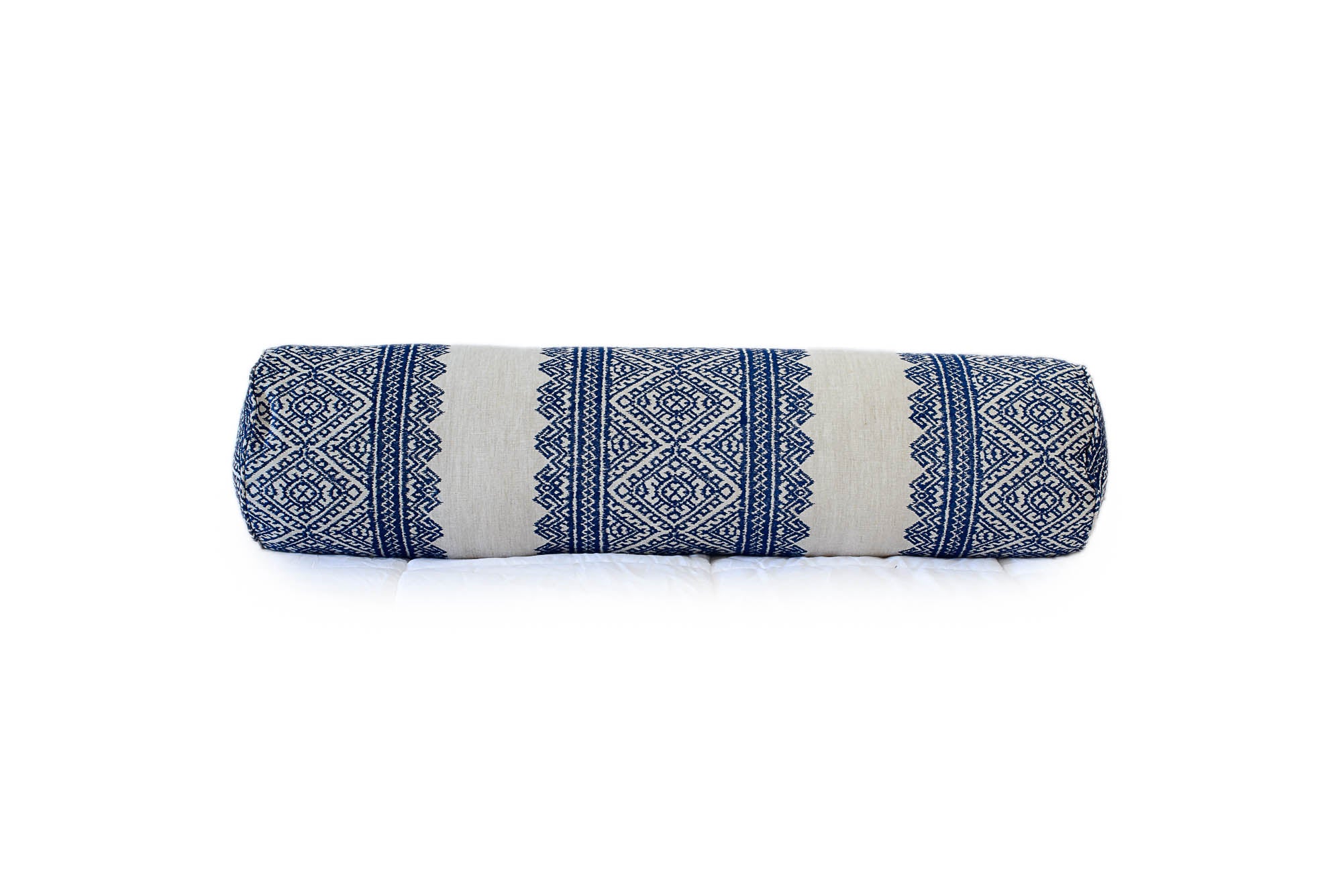 Bolster with Navy Embroidery