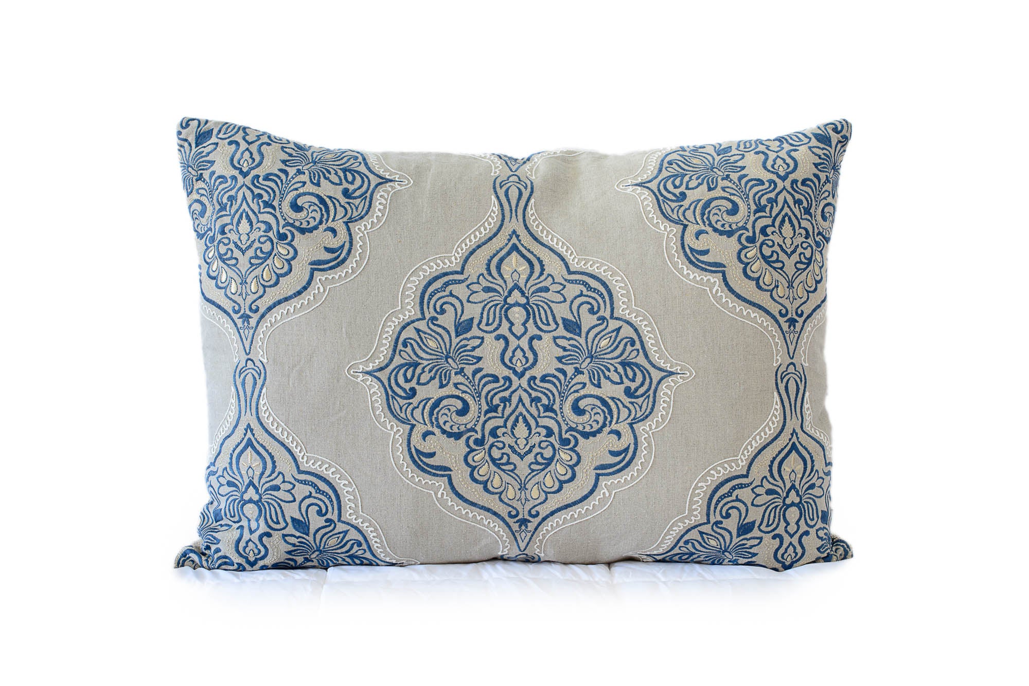 Blue & Gray Medallion King Euro