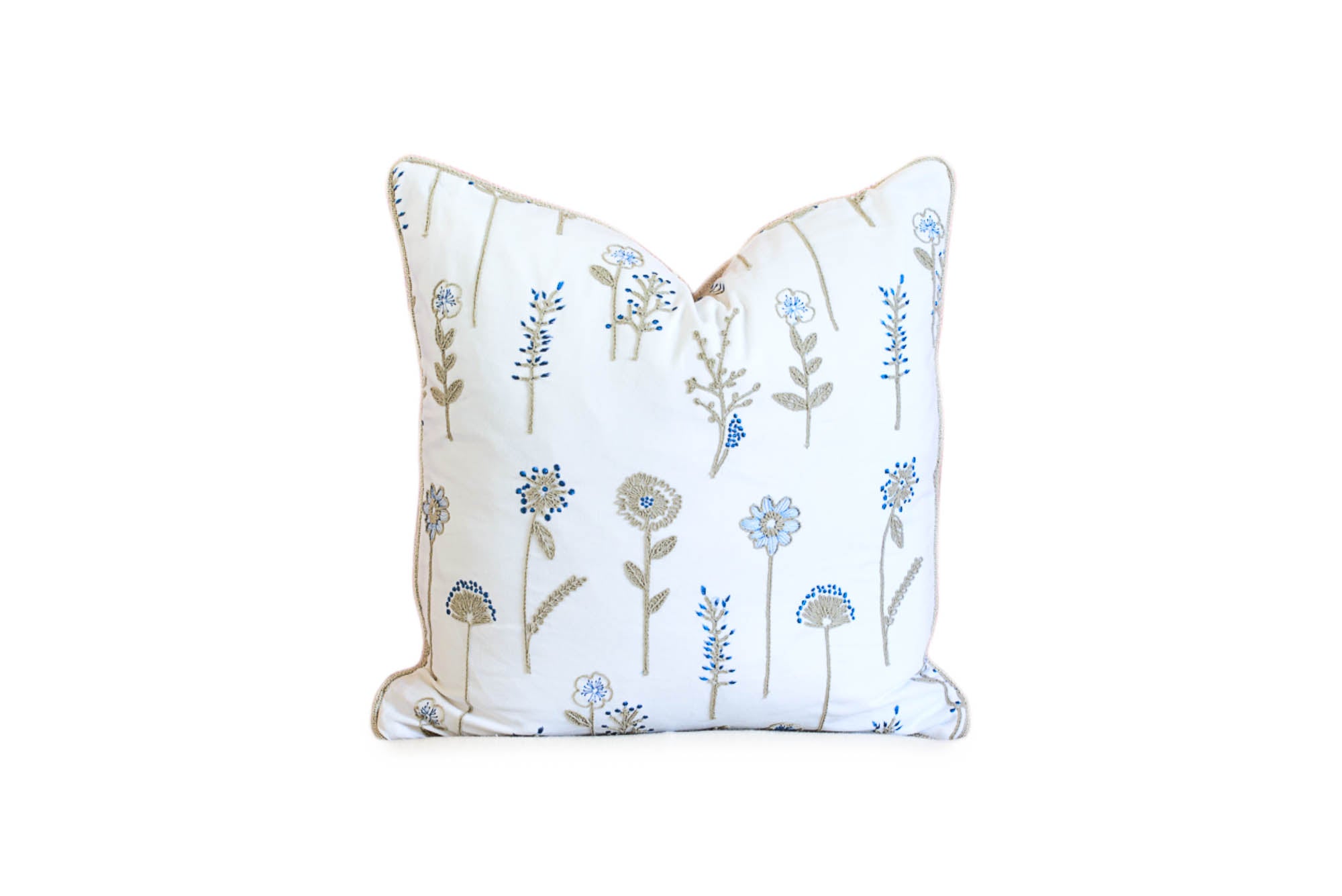 White Embroidered
