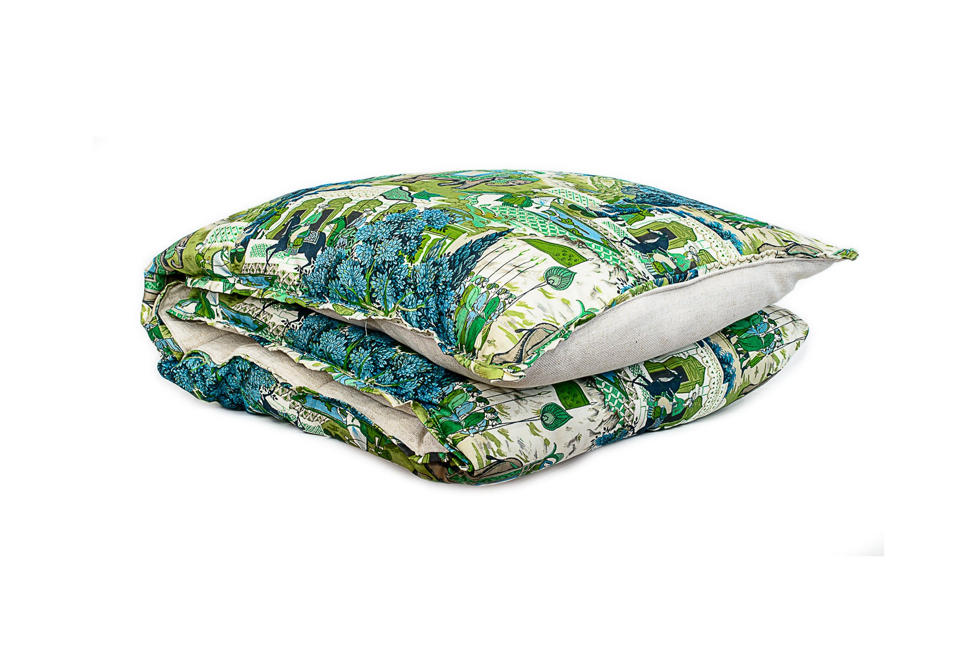 Blue and Green Garden Petite Duvet