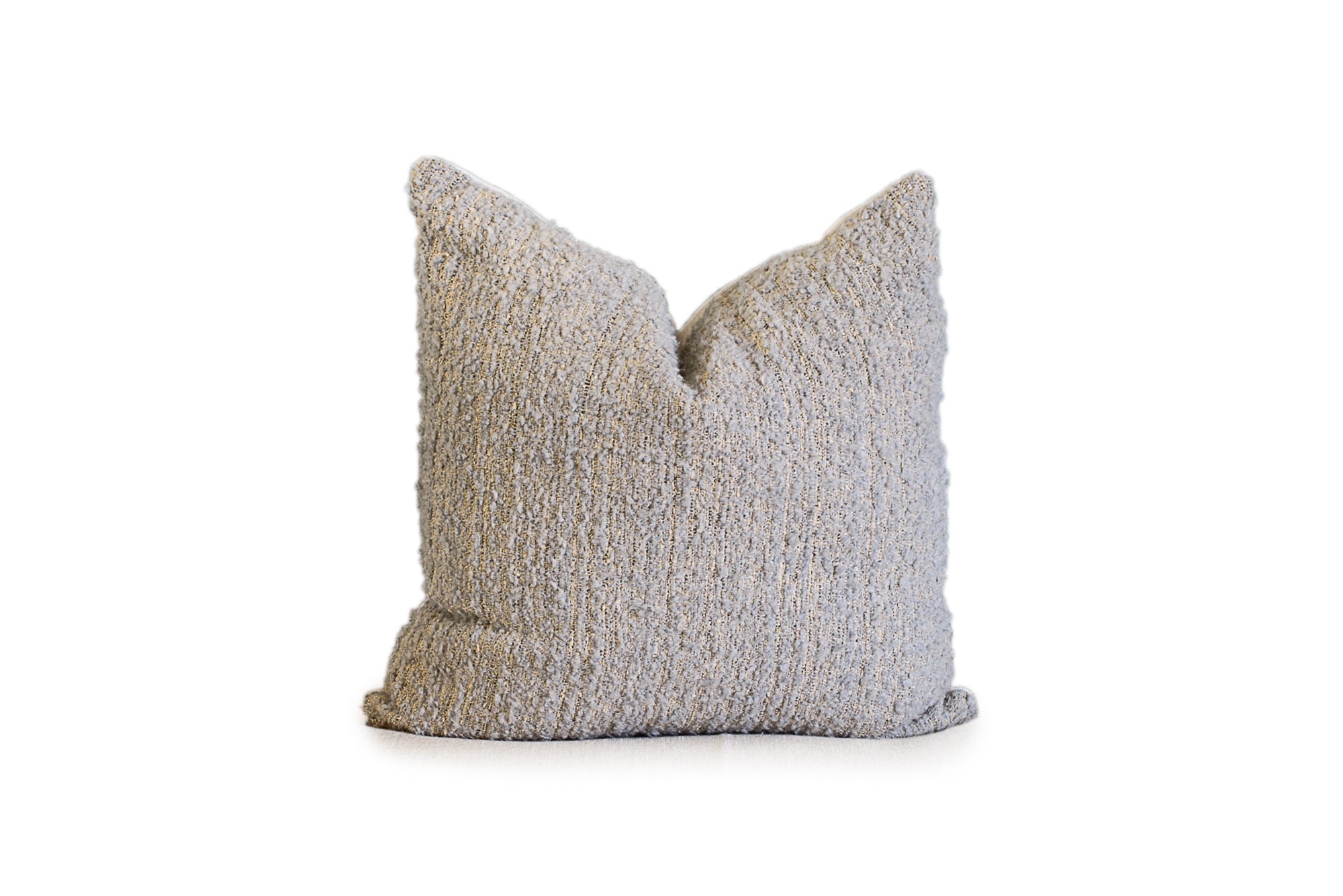 Textured Pillow in Light Gray