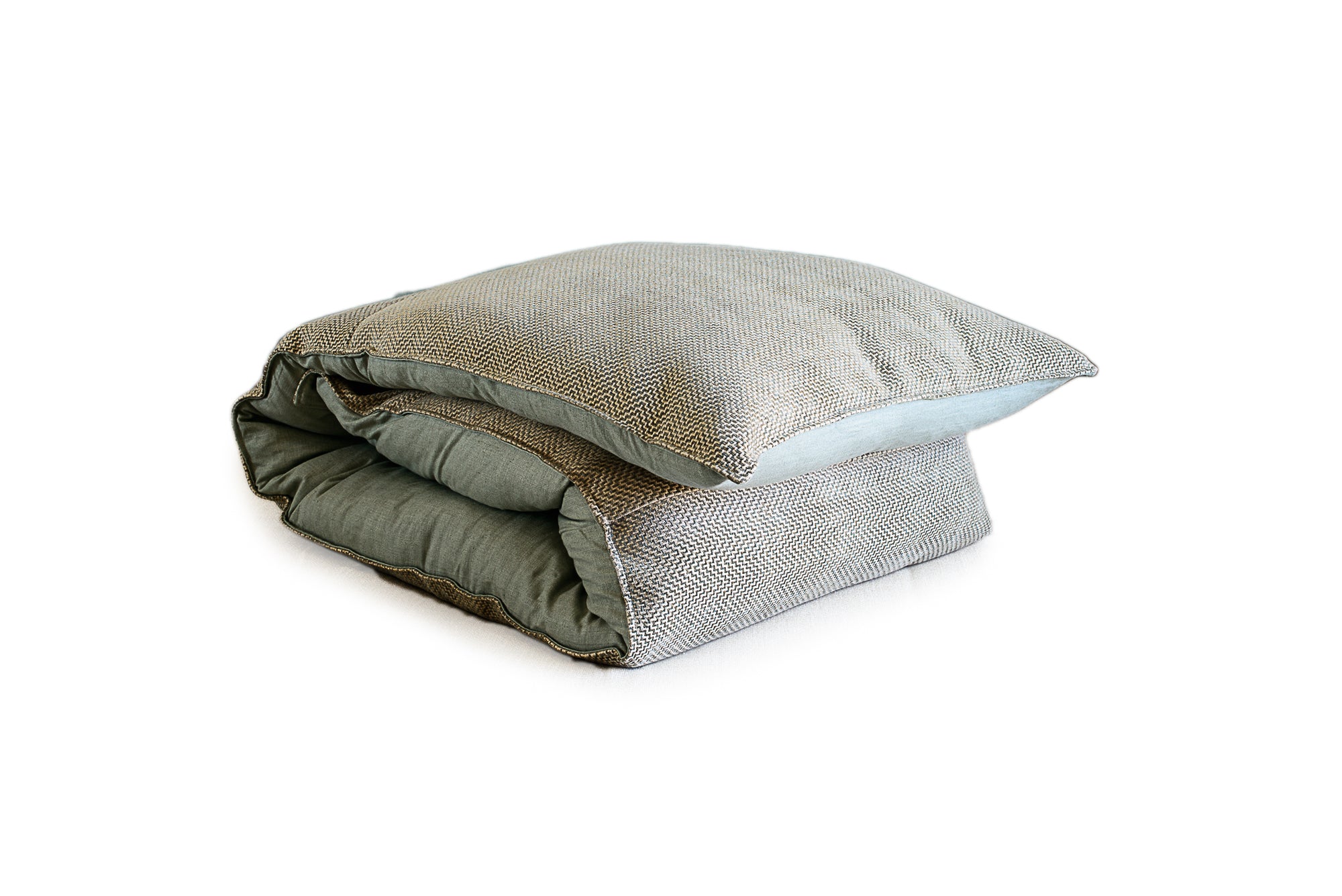 Chevron Pattern Petite Duvet in Mineral