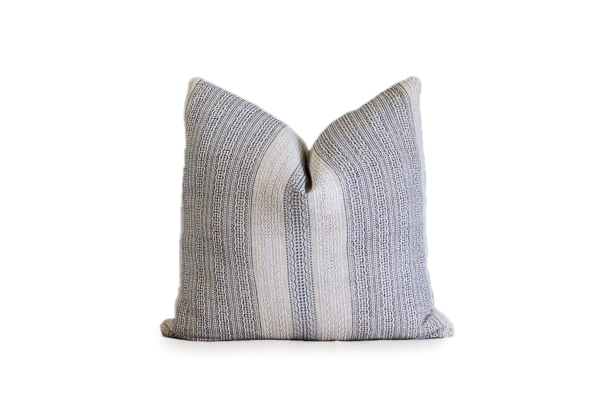 Light Gray and Cream Throw Pillow