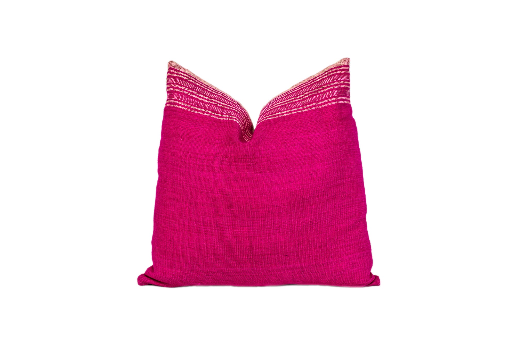 Pink Hand Woven Wool Pillow F293
