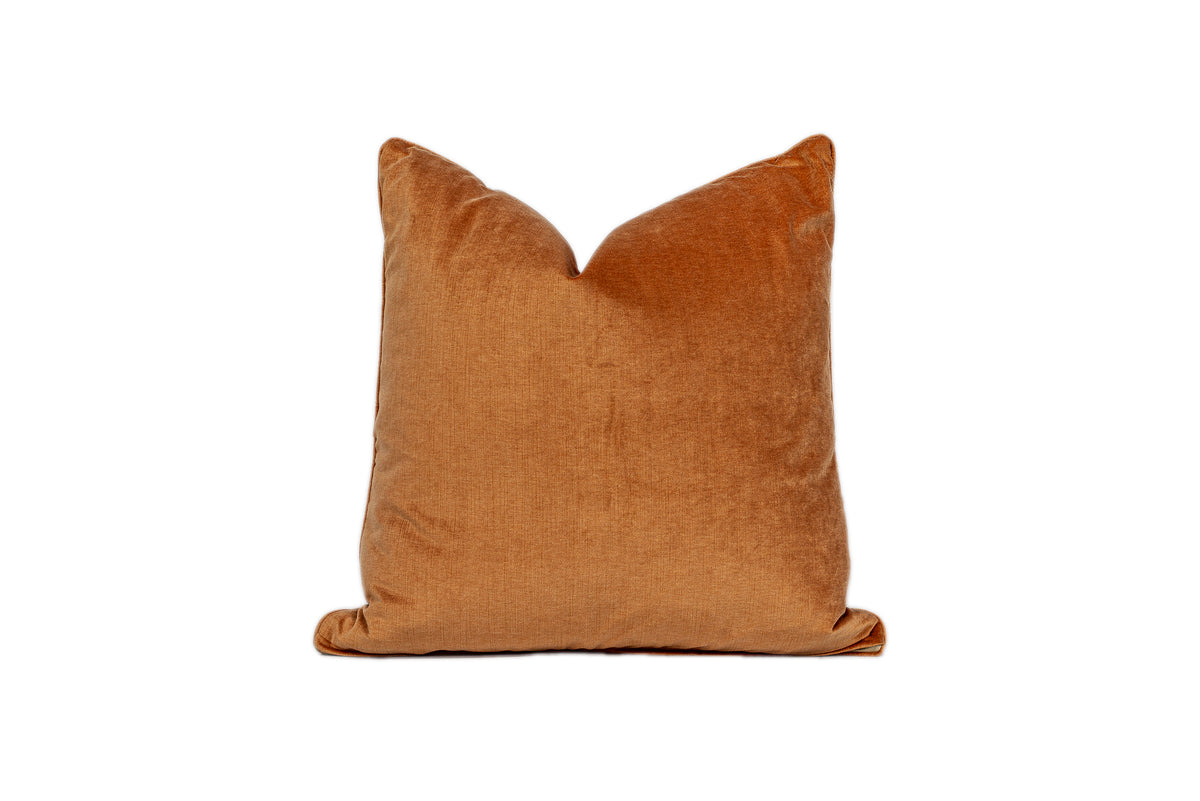 Apricot Washed Velvet Pillow