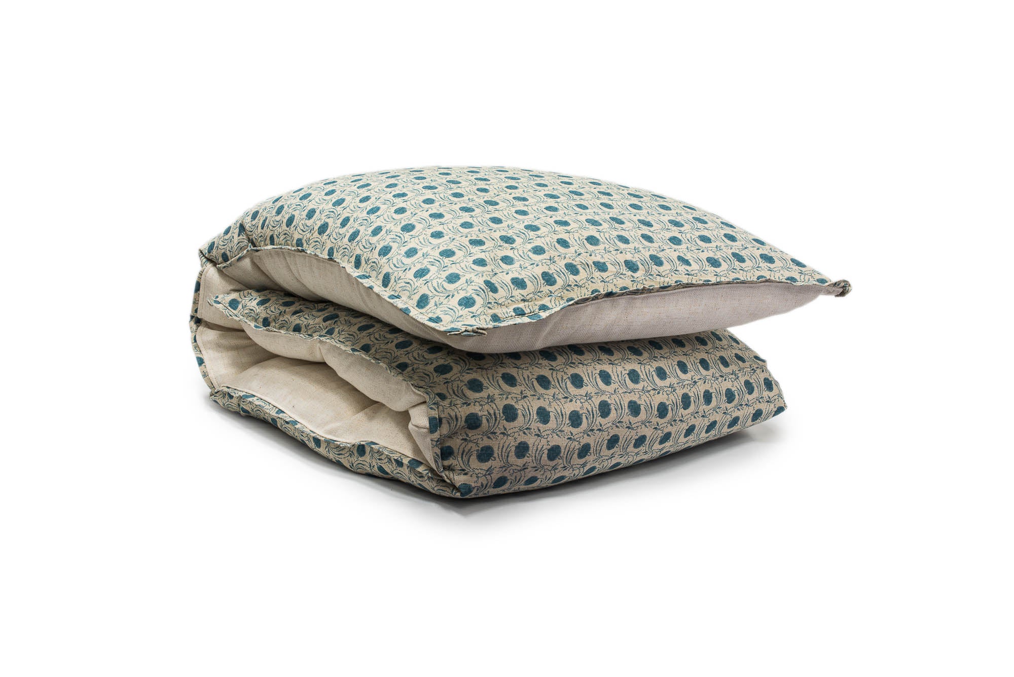 Linen Blue Small Print