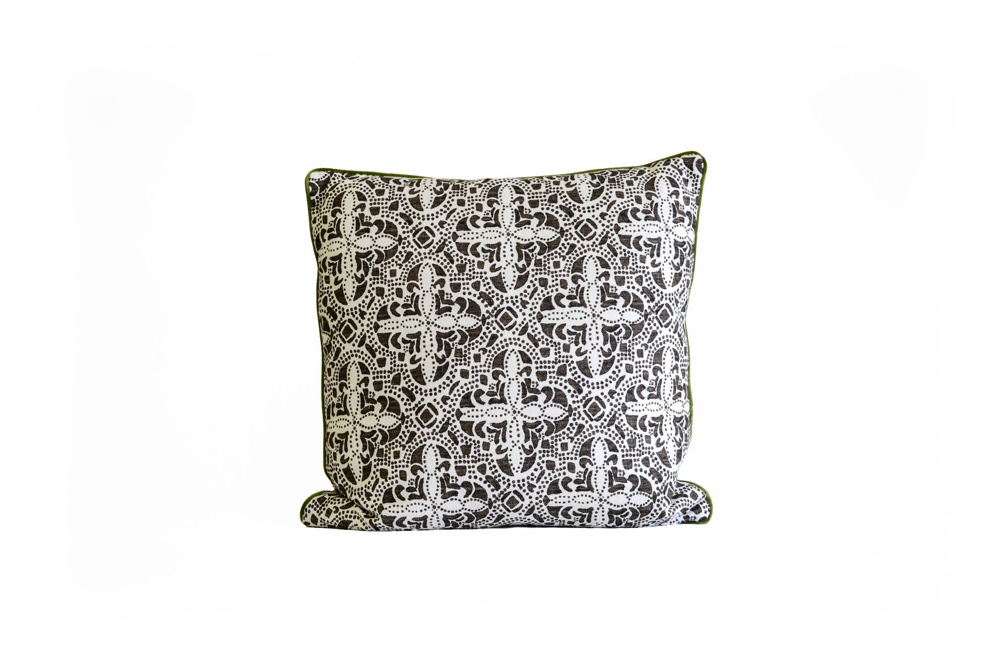 Brown and White Pattern Pillow