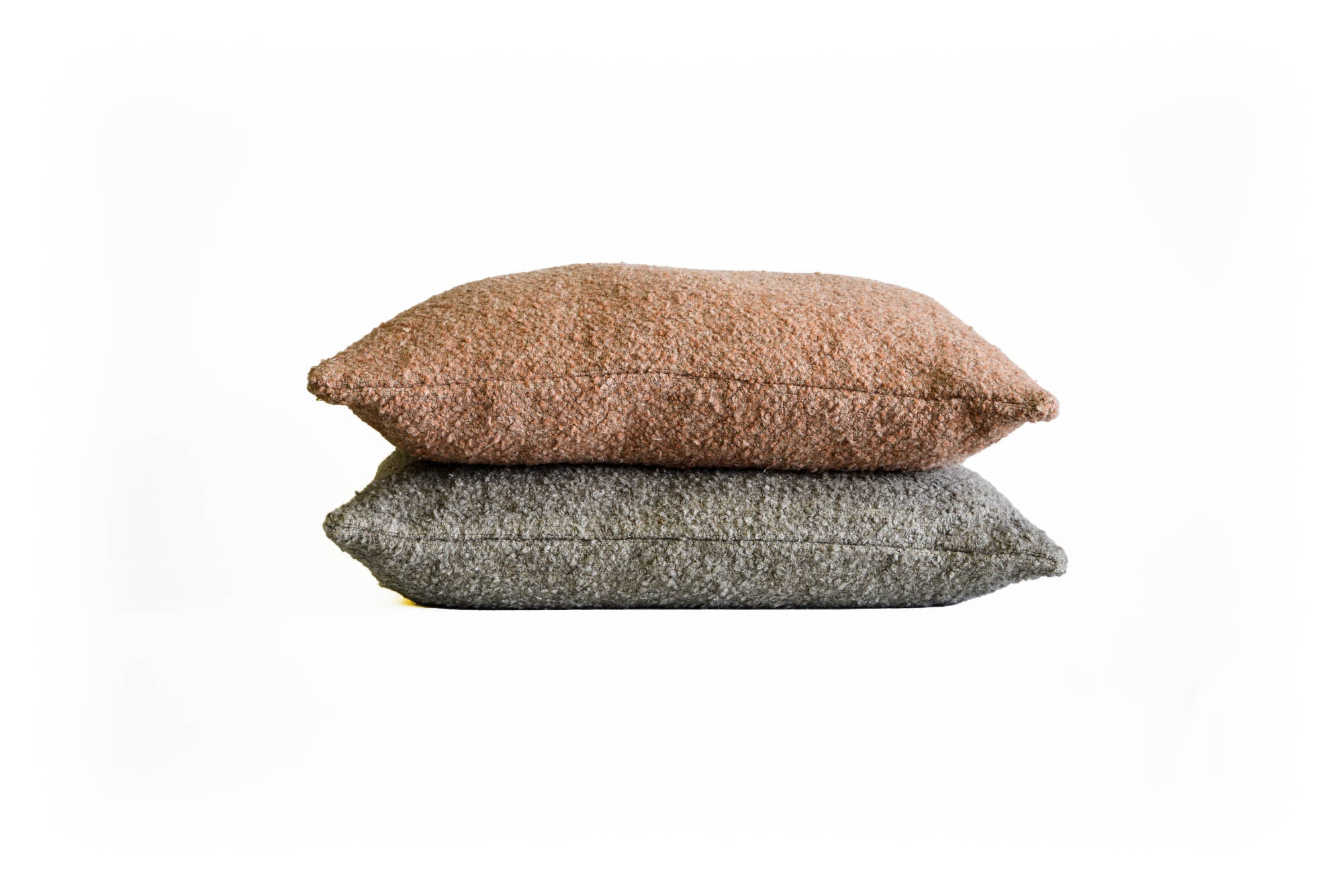 Wool Boucle Textural Pillow Putty